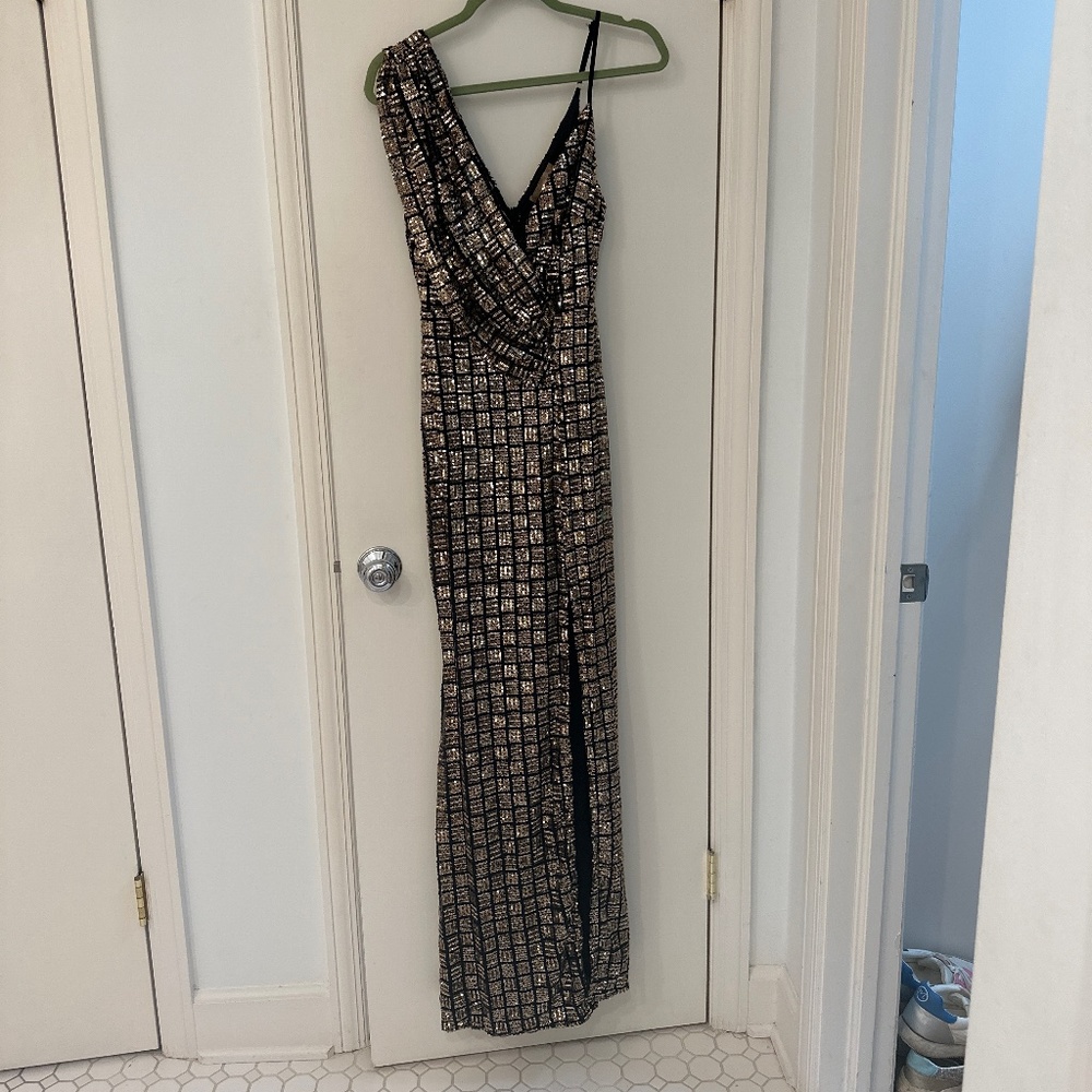 Gold sequin dress